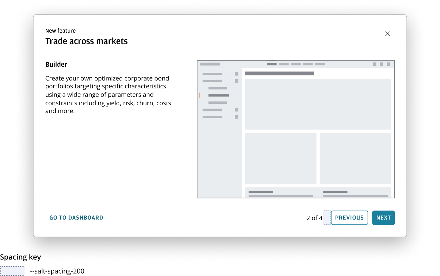 Announcement dialog with multiple announcements